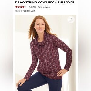 T by Talbots UPF 50 Cowlneck Pullover